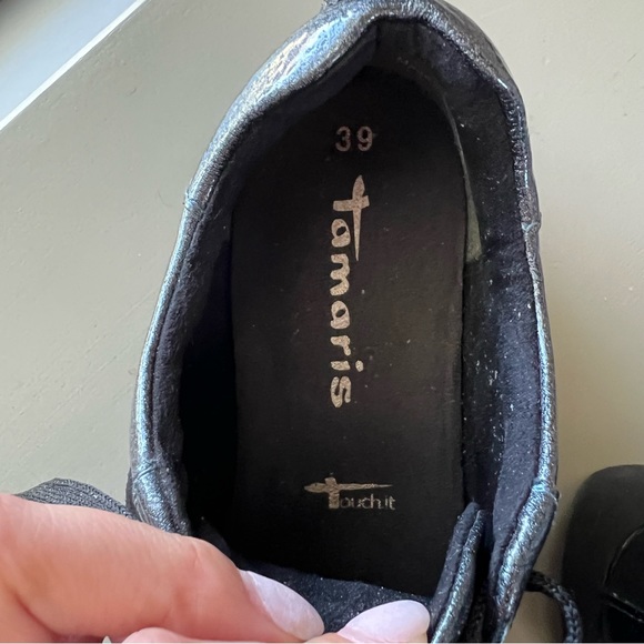 Tamaris Black Athletic Sparkly Shoes size 8.5 US 39 EU - Picture 8 of 10